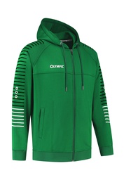 [10/01/06044/4080/116] STRIPED HOODED JACKET (116, VERT/NOIR/BLANC)