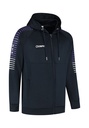 [10/01/06044/NAVY/PAARS/WIT/116] STRIPED HOODED JACKET (116, MARINE/MAUVE/BLANC)