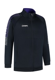 [10/01/00084NAVY/PAARS/WIT-116] 10/01/00084 STRIPED TRAINING JACKET  (116, MARINE/MAUVE/BLANC)